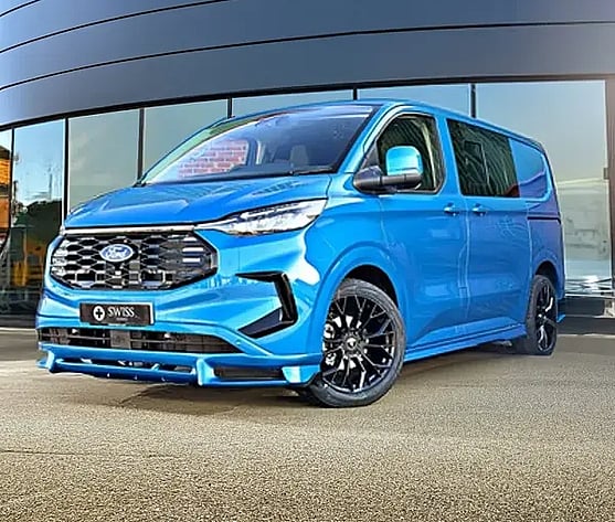Ford Transit Custom Double Cab Lease In Blue