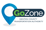 Travel around Denton County in GoZone an affordable rideshare service that's public transit but convenient..