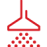Shower head with water icon