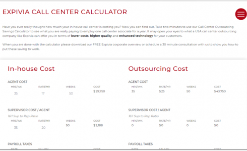 expivia call center Calc