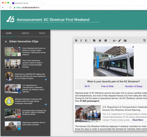 backstitch Studio is the first content creation tool built for business communicators
