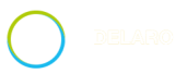 Les logos de Bayer et de Delaro Complete placés côte à côte. Le logo de Bayer est coloré tandis que celui de Delaro est blanc.