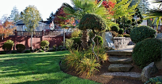 Well landscaped yard