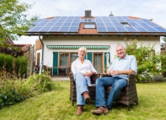 elderly couple outside image
