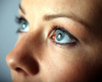 Up close view of eyes