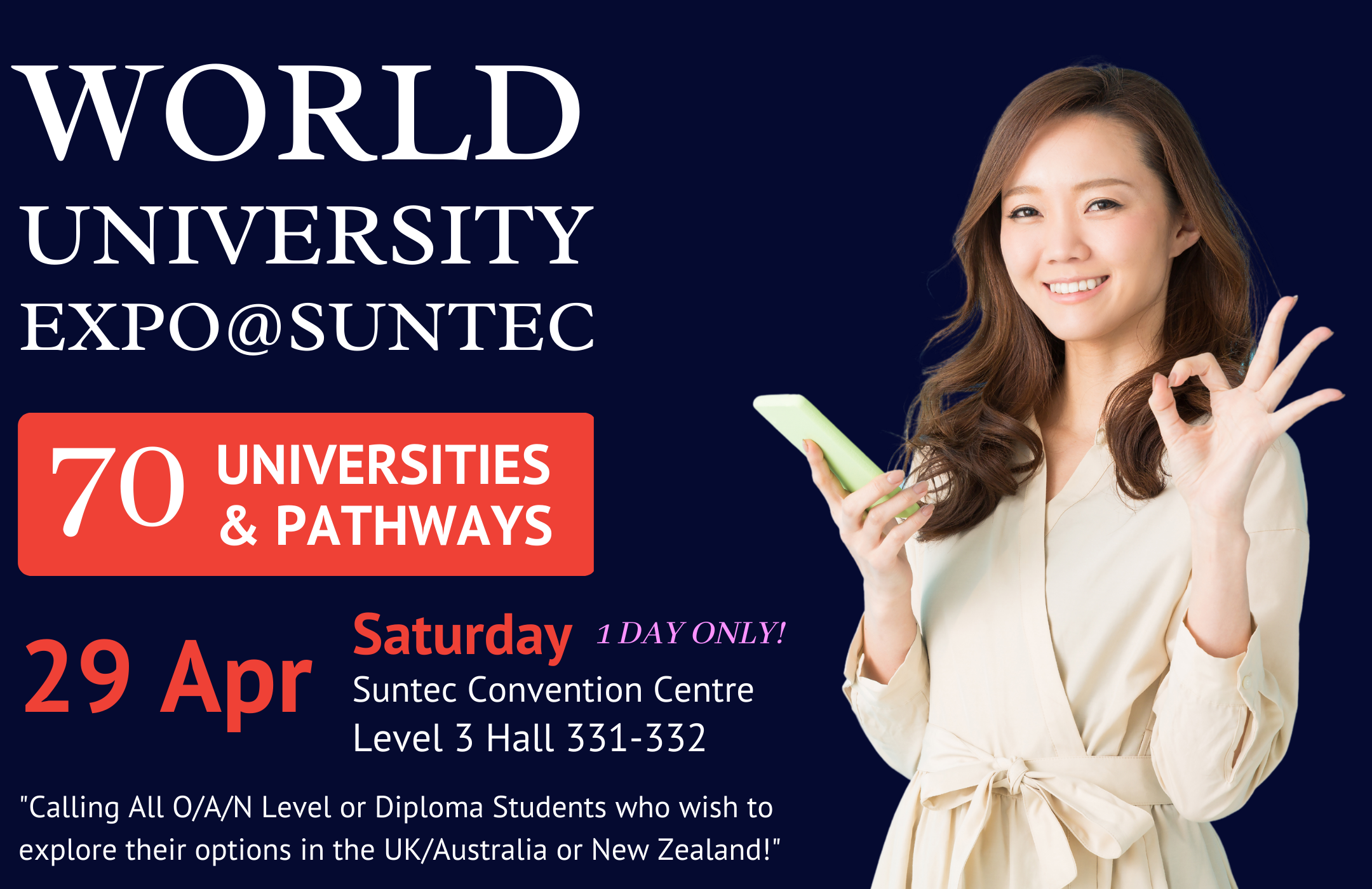 World Uni Expo Suntec Sat 18 February