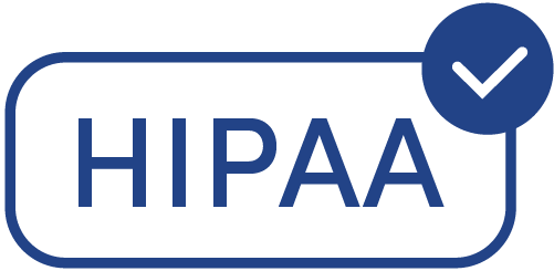 Blue HIPAA certification icon
