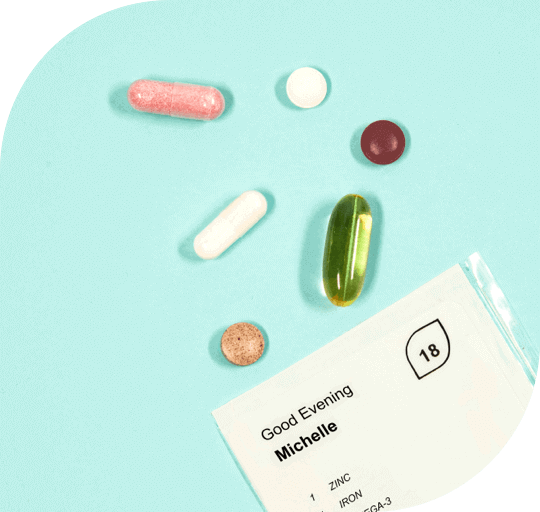 Custom vitamin combination falling out of Autumn DNA personalized vitamin packet