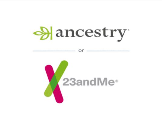 Ancestry and 23andme logos