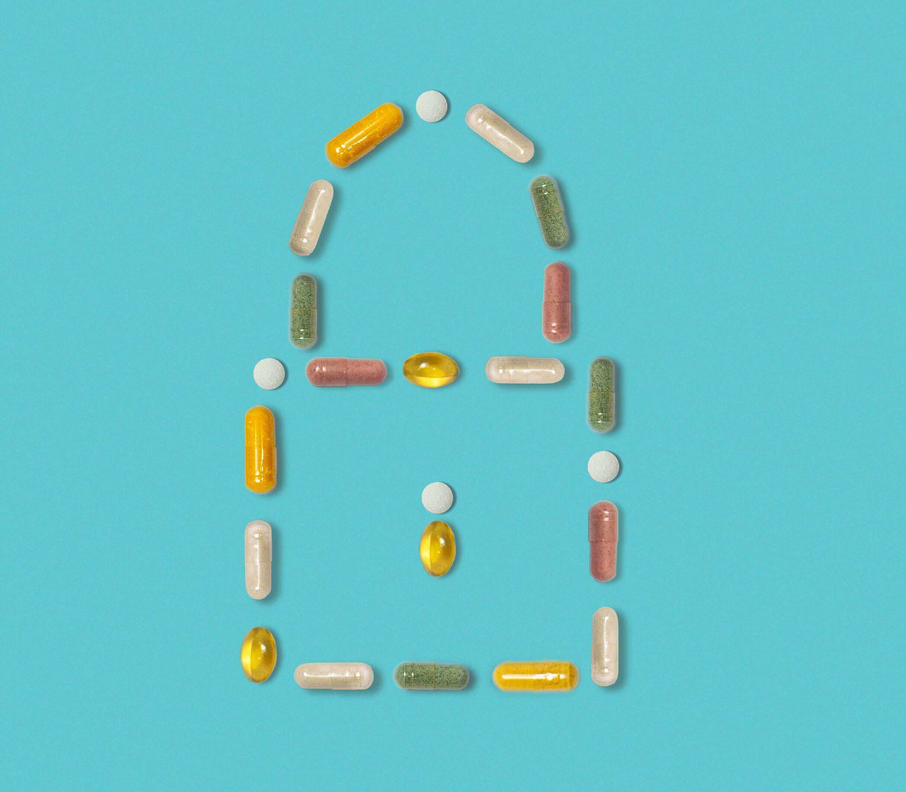 Pad lock made out of Autumn DNA custom supplements and vitamins