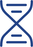 Blue DNA strand icon
