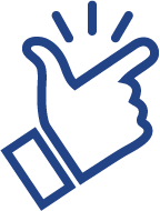 Blue easy and affordable icon