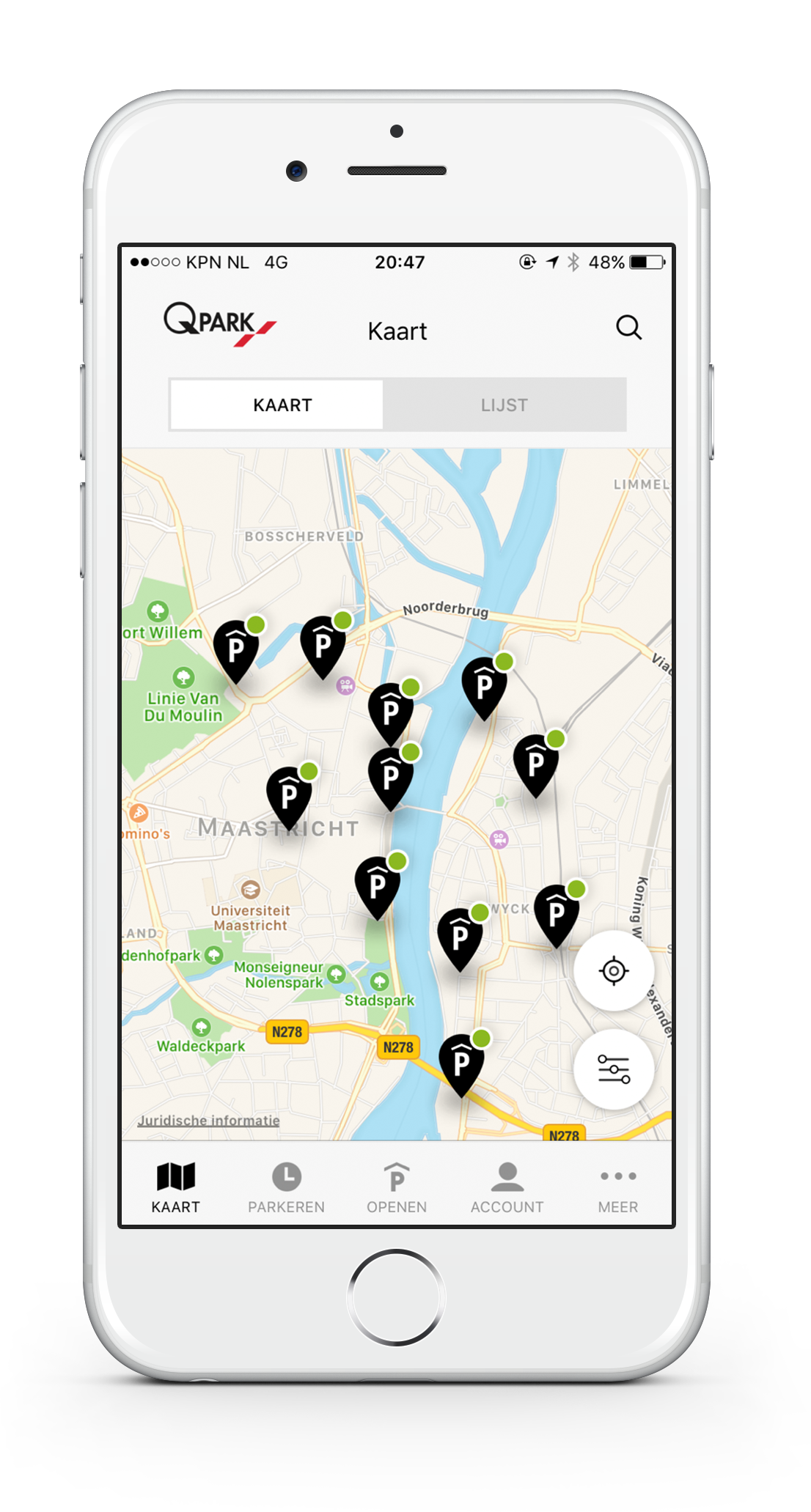 QPark App Parkeren in de straat én in de parkeergarage
