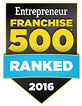 Franchise 500 ranked badge 2016