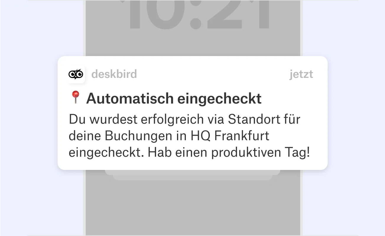 deskbird Auto Check-in DE