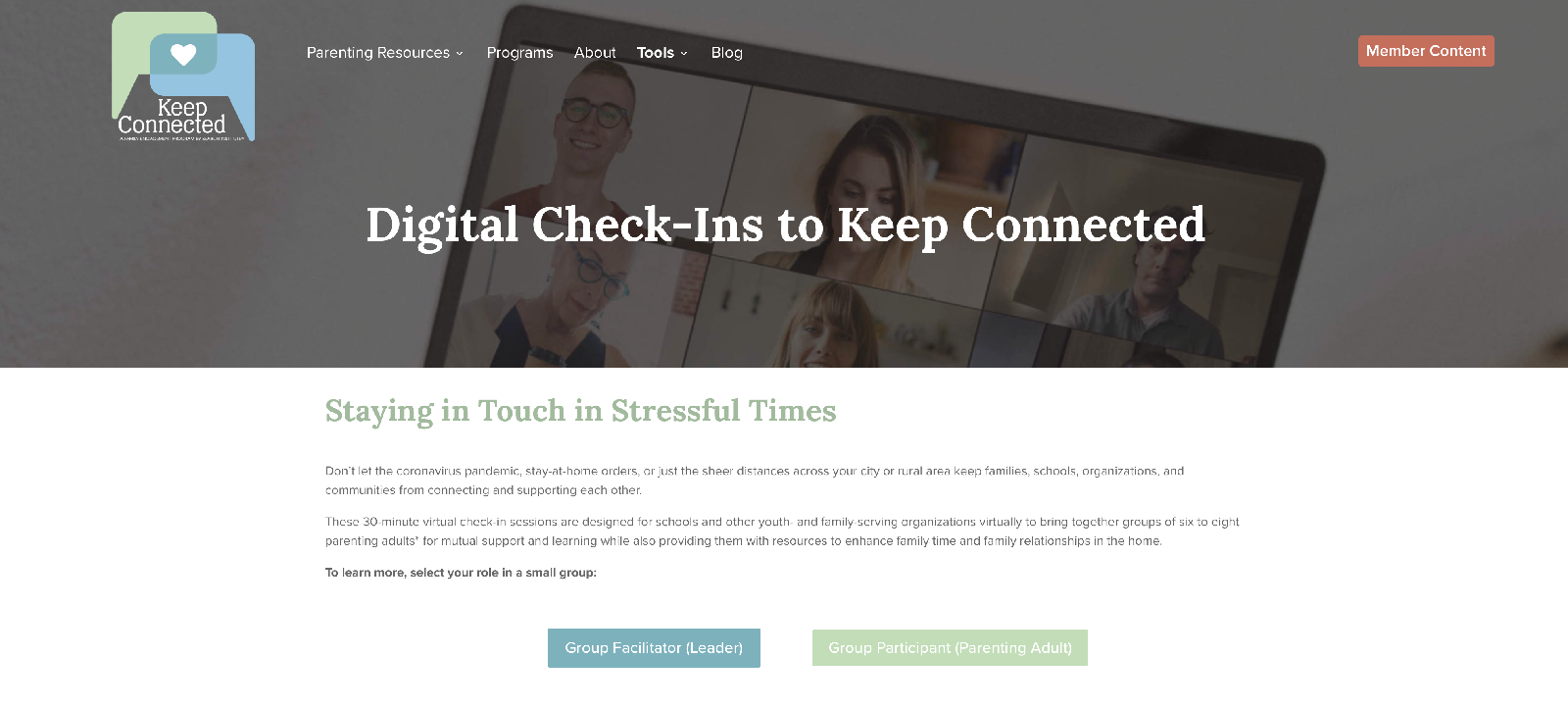 keep connected digital check-ins