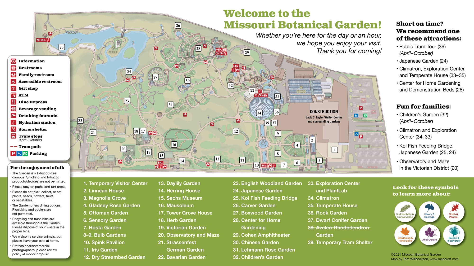 Missouri Botanical Garden 2021 Visitor Information