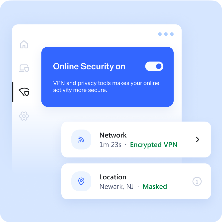 VPN tile in the Aura app