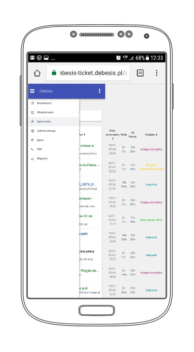 system ticketowy na urządzeniach mobilnych
