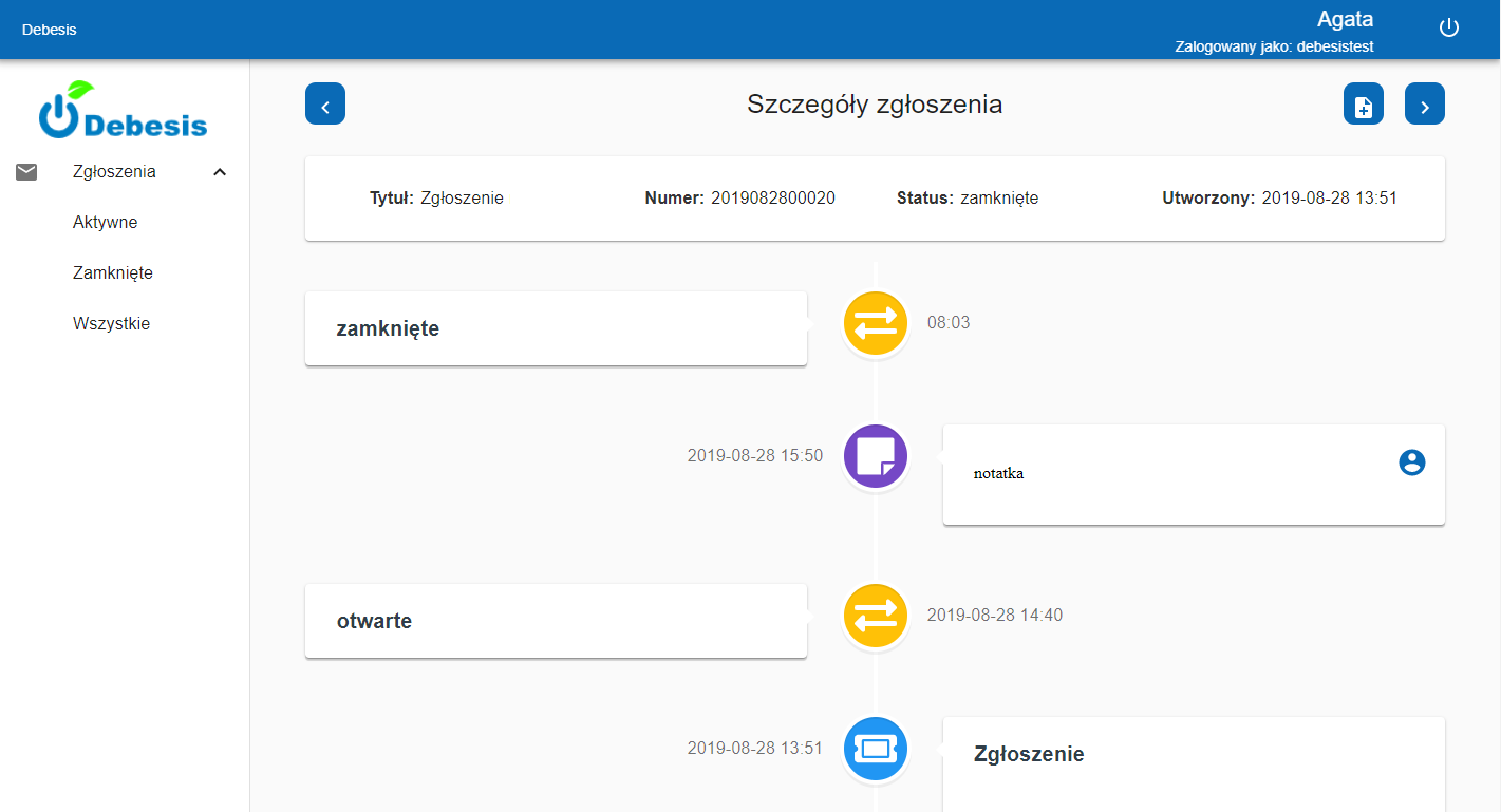 Tickety w Panelu Klienta