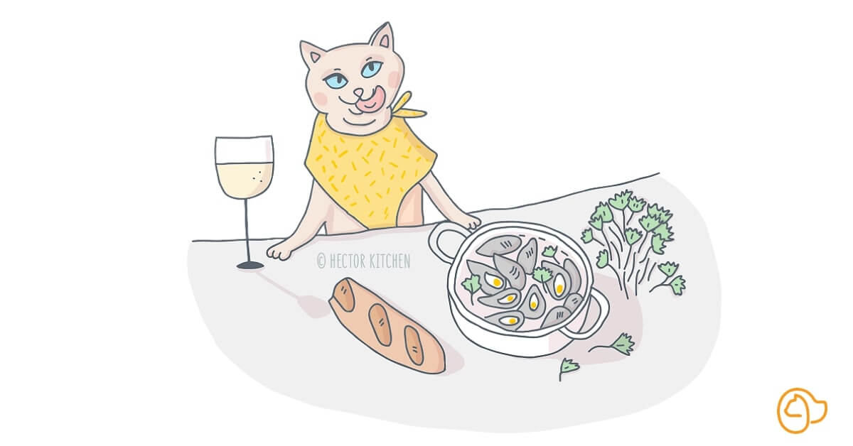 Moule verte chat
