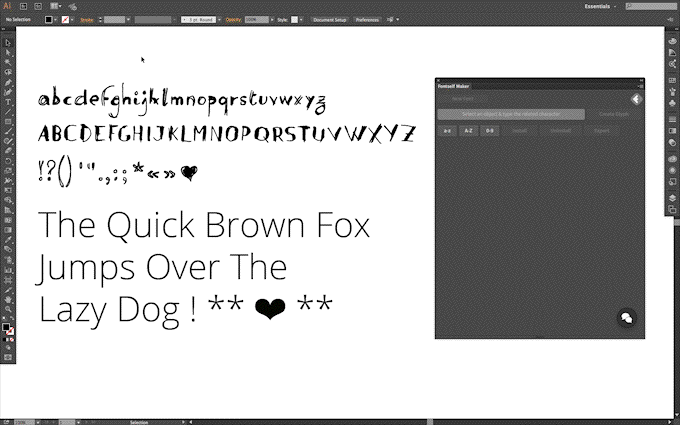 fontself maker illustrator