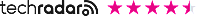 Techradar logo with star rating