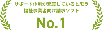 サポート体制が充実していると思う福祉事業者向け請求ソフト No.1
