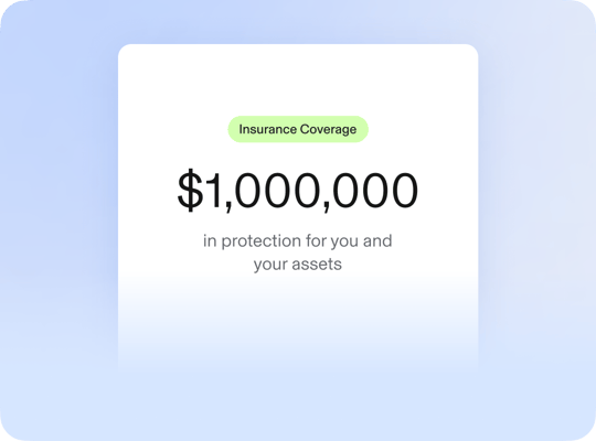 Insurance Coverage Image showing $1,000,000 in protection for you and your assets