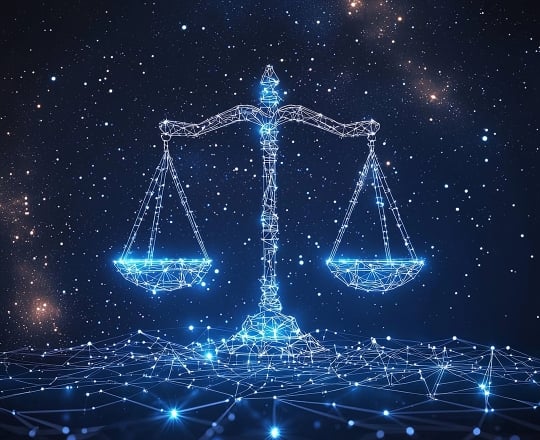 Futuristic scales of justice