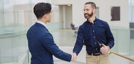Two men shaking hands