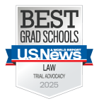 Best Grad Schools U.S. News &amp; World Report - Law Trial Advocacy 2025 Seal