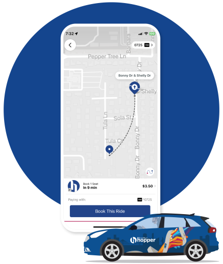 Ride in comfort, on-demand anywhere in Cupertino and to the Caltrain!  Ditch expensive gas prices and leave the driving to us.