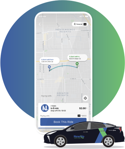 NewMo Download now for affordable, convenient and reliable travel around Newton. Like an Uber or Lyft but cheaper
