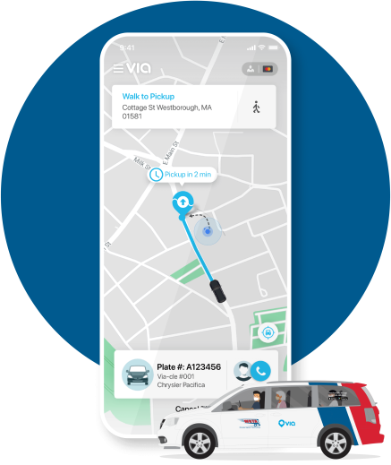 Via WRTA is an on demand rideshare public transit service in the Worcester area