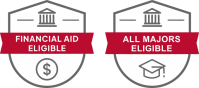 Financial Aid Eligible and All Majors Eligible Badges