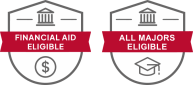 Financial Aid Eligible and All Majors Eligible Badges