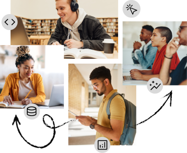 Collage of Students Learning - College Course