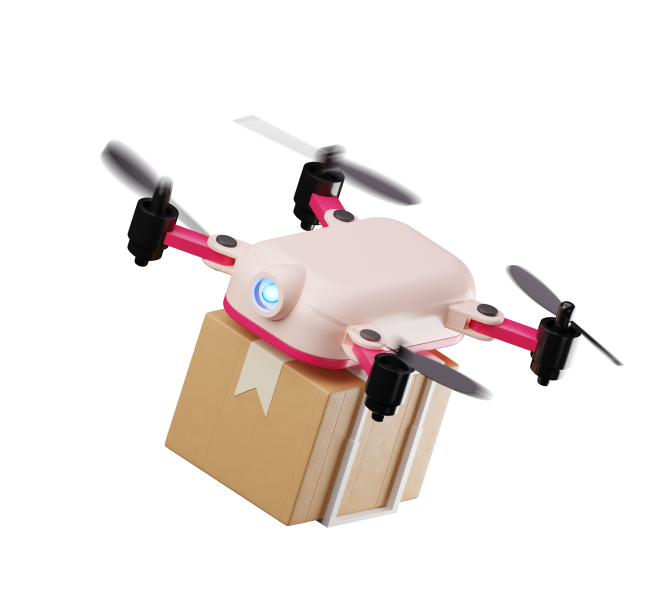 Drone entregando cartões do iFood Benefícios