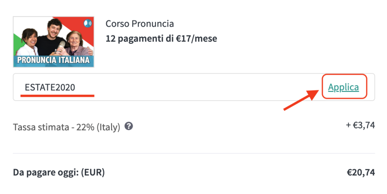 Applica coupon ESTATE2026