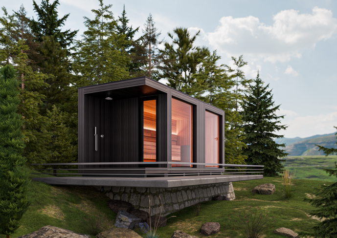 Exclusive natura outdoor sauna
