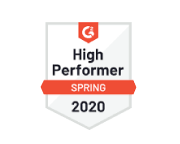 Award Winning Software by G2. High Performer 2020 software