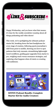 Mobile preview of The LIKE & SUBSCRIBE eNewsletter