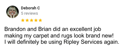 Rug Cleaning Testimonial