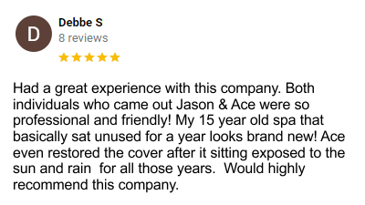 Hot Tub Restoration Testimonial