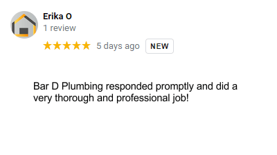 Bar-D Plumbing Testimonial 3