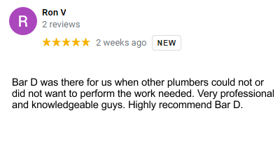 Bar-D Plumbing Testimonial 9