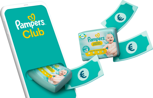 Smartphone mit Pampers Club App