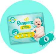 Bubble mit Pampers Premium Protection Packung