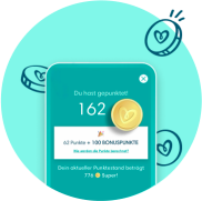 Bubble mit Bonuspunkten in der "Pampers Club"-App auf Smartphone